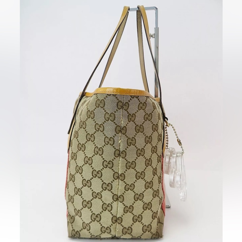 Authenticated Gucci Jolie Web Sherry Shoulder Bag Tote Handbag - Picture 4 of 15